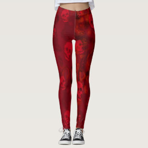 Skull Spectres Red leggings