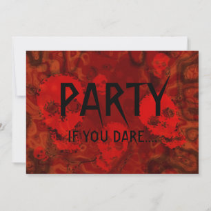 Skull Spectres Red 'Party..If you dare' invitation