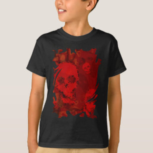 Skull Spectres Red swirl 'Trick or Treat? t-shirt