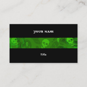 Skull Spectres stripe horizontal black back Business Card