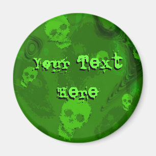 Skull Spectres 'Your Text' fridge magnet