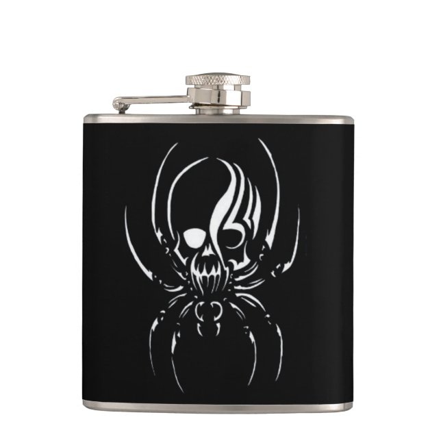 Skull spider hip flask (Front)