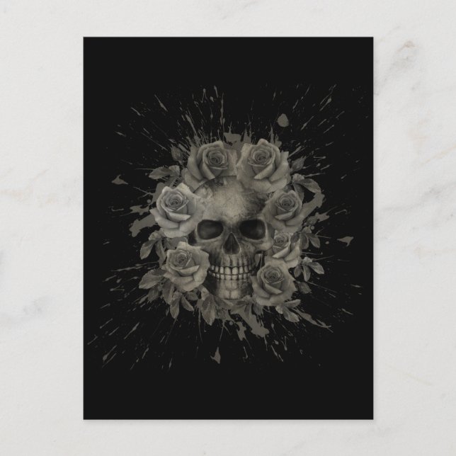 SKULL SPLASH BOUQUET   POSTCARD (Front)