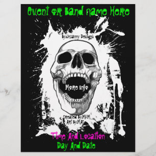 Skull Splatter Event Or Band Flyer