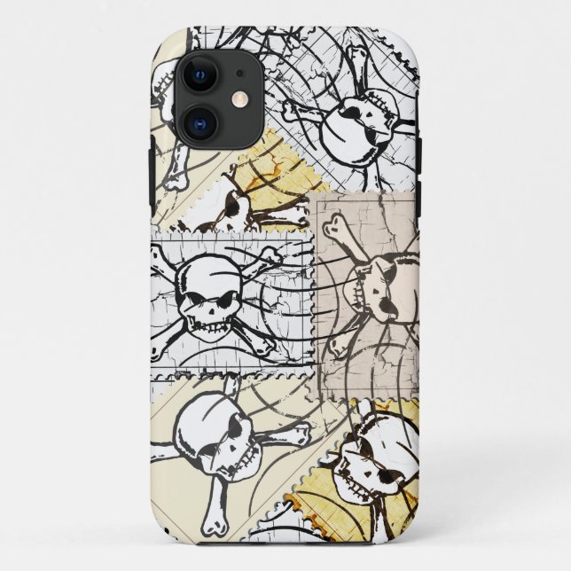 Skull Stamp Case-Mate iPhone Case (Back)