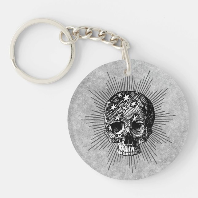 Skull & Stars I Key Ring (Front)