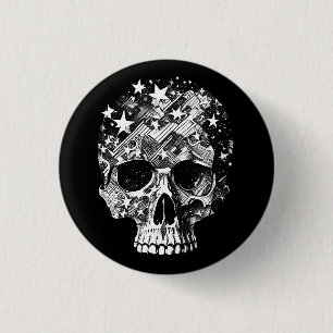 Skull & Stars IV 3 Cm Round Badge