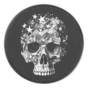 Skull & Stars IV Hockey Puck