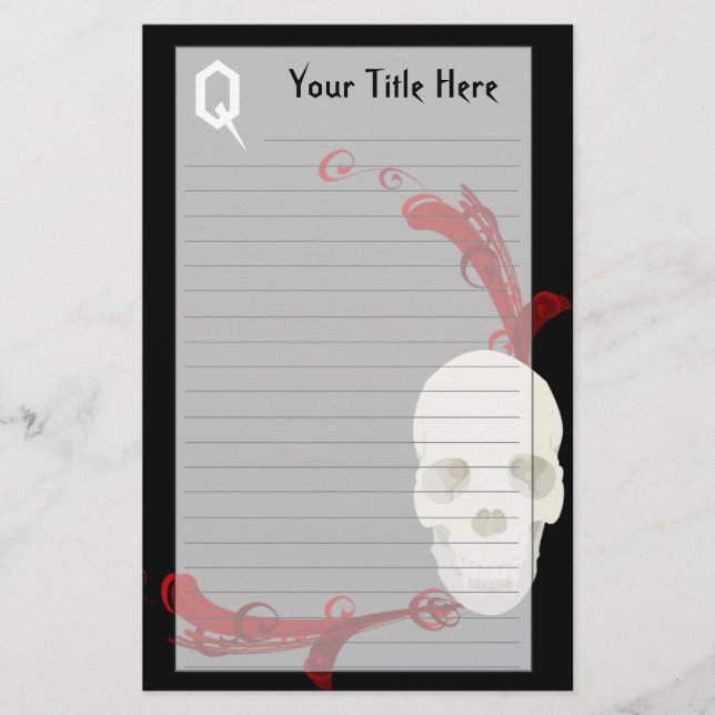 Skull Stationery (Front)