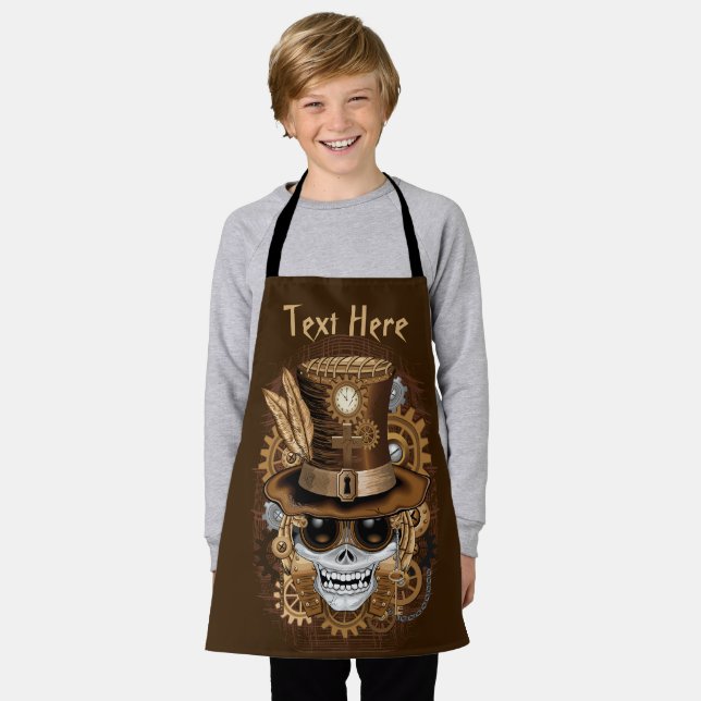 Skull Steampunk Voodoo Retro Machine Apron (Worn)
