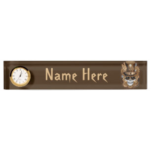 Skull Steampunk Voodoo Retro Machine Nameplate
