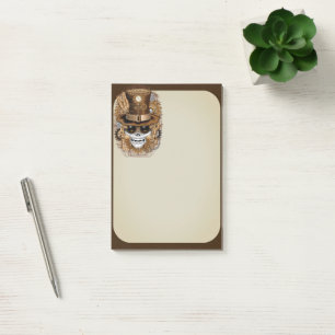 Skull Steampunk Voodoo Retro Machine Post-it Notes