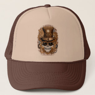 Skull Steampunk Voodoo Retro Machine Trucker Hat