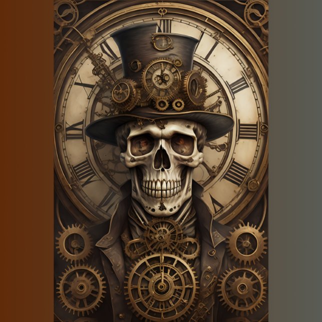 Skull Steampunk with clock tissue paper v4 (Creator Uploaded)