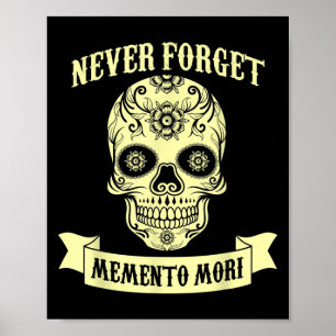 Skull Stoic Readers Ancient Philosopher Life I Nev Poster