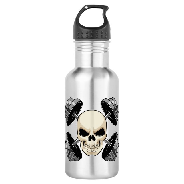 Skull Strength training Dumbbells 710 Ml Water Bottle (Front)