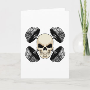 Skull Strength training Dumbbells Card