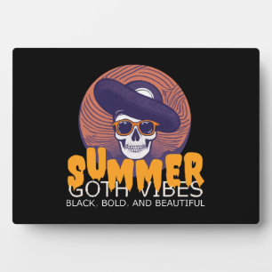 skull summer hat plaque
