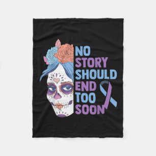 Skull Sunflower Suicide Awareness Psychiatrists Th Fleece Blanket