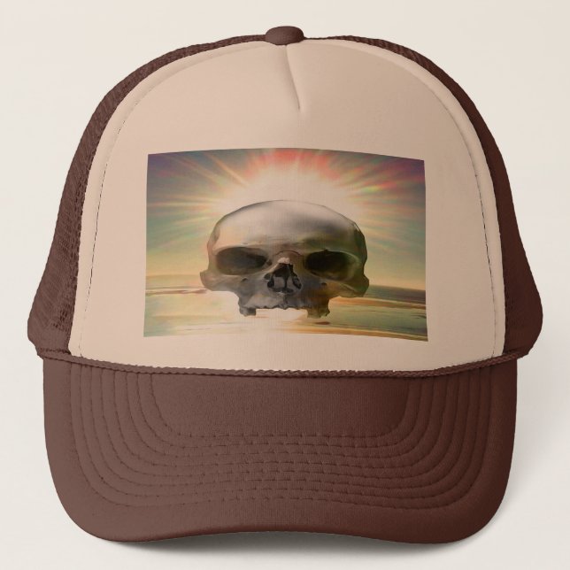 Skull Sunset Trucker Hat (Front)