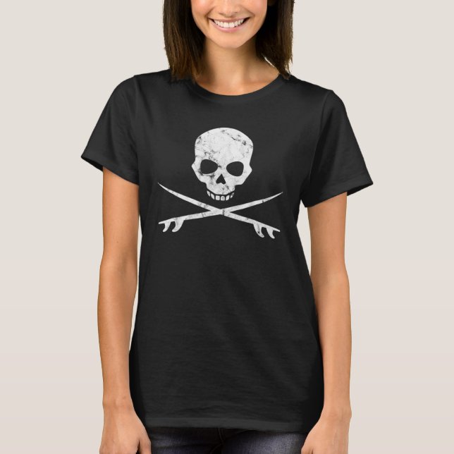 Skull Surfboard Surf T-Shirt (Front)