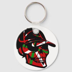 Skull surfeur Basque Key Ring