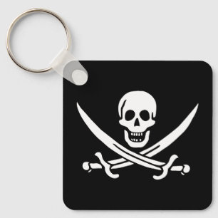 Skull & Swords Pirate flag of Calico Jack Key Ring