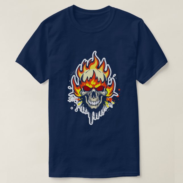 Skull T-Shirt Sticker. (Design Front)