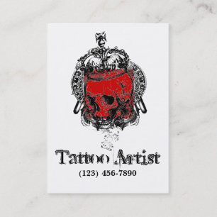 Skull Tattoo Artist Business Card