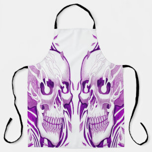 skull tattoo japanese style apron