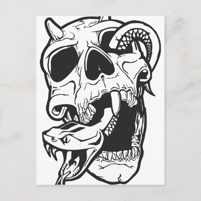 Skull Tattoo Postcard (Front)