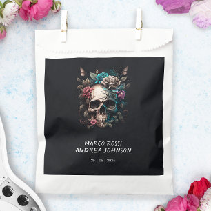 Skull Tattoo Rock and Roll Gothic Wedding Favour Bag