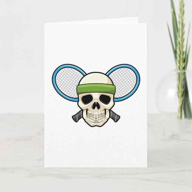 Skull Tennis Tennis racket Card (Front)