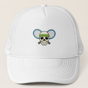 Skull Tennis Tennis racket Trucker Hat