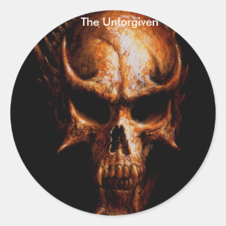 Skull, The Unforgiven Classic Round Sticker