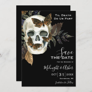 Skull Til Death Do Us Part Save the Date Invitation
