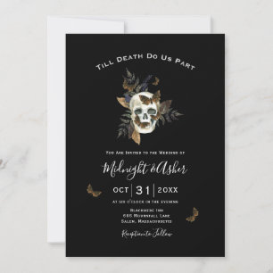 Skull Till Death Do Us Part Wedding Invitation