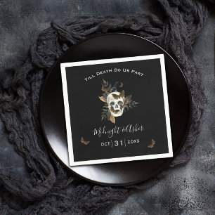 Skull Till Death Do Us Part Wedding Napkin