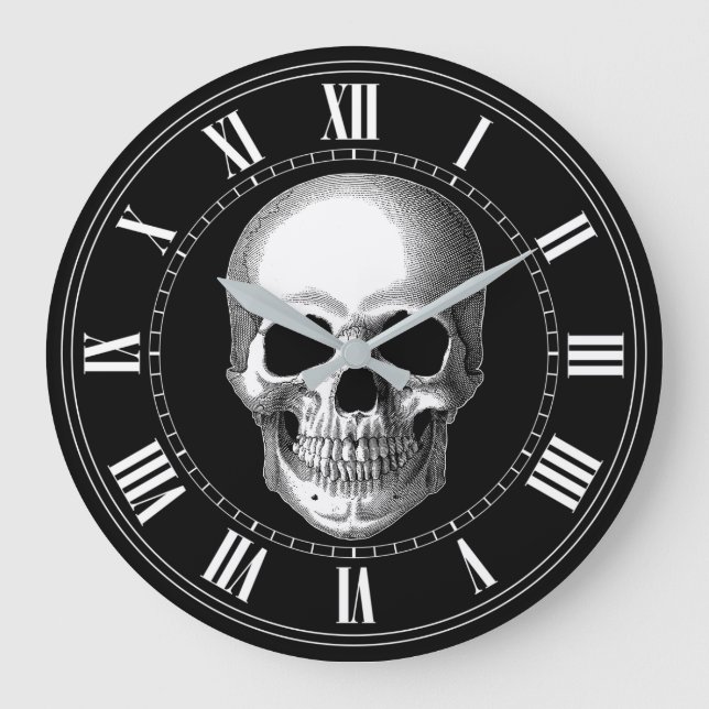 Skull Time Large Clock (Front)