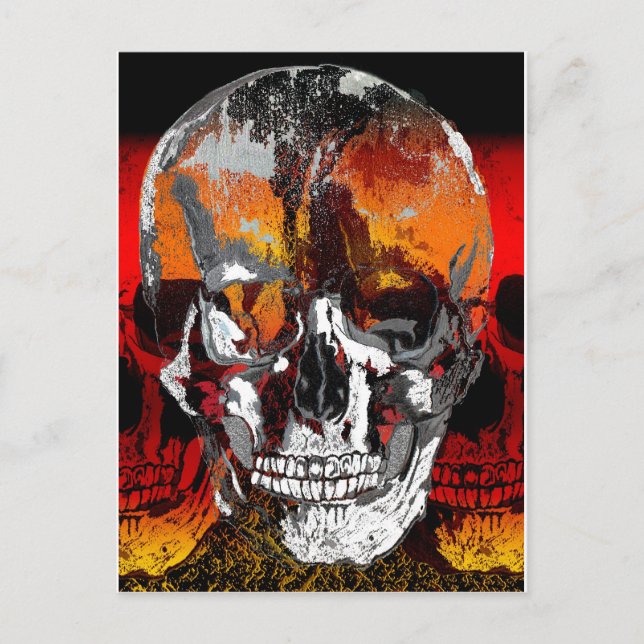 Skull times three postcard (Front)