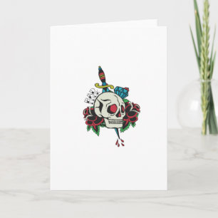Skull Traditional Tattoo Card