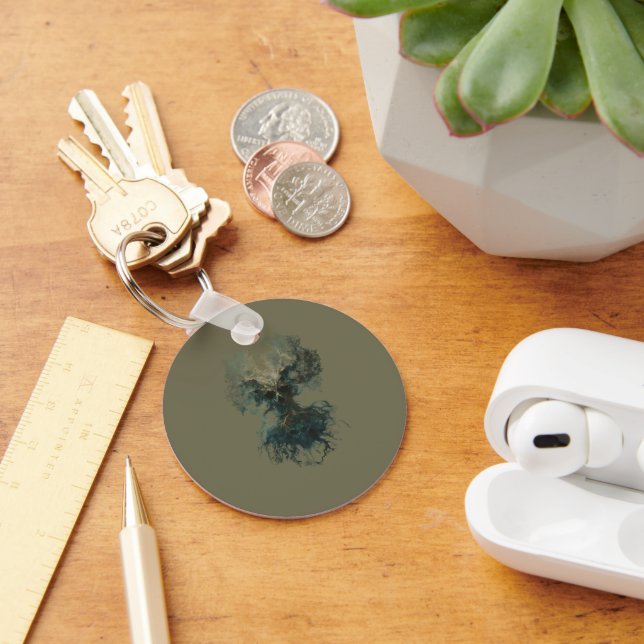 Skull Tree Surreal Dark Nature Key Ring (Desk)
