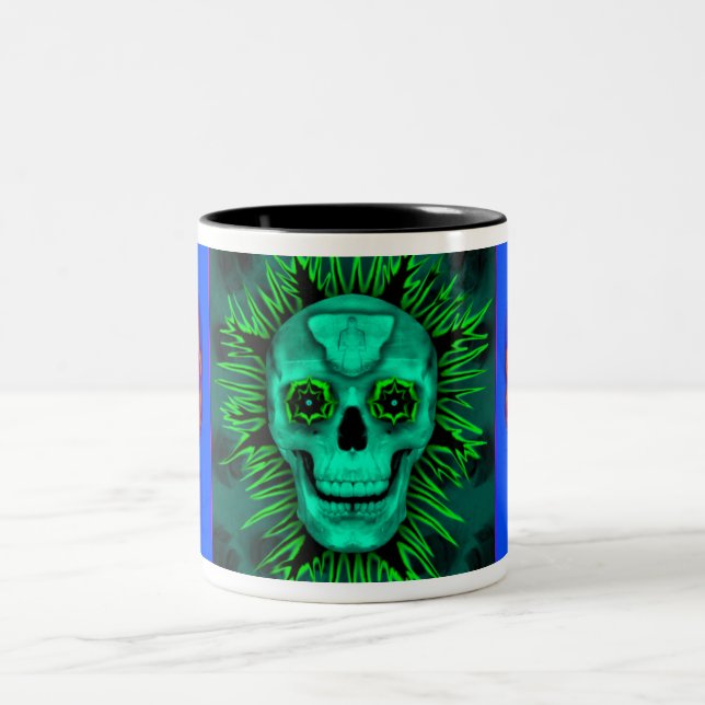 Skull Triptastic Two-Tone Coffee Mug (Center)