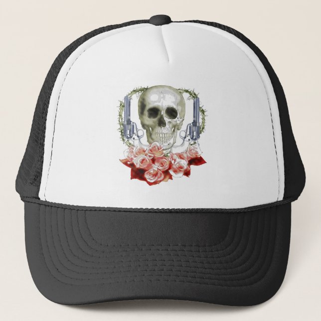 SKULL  TRUCKER HAT (Front)