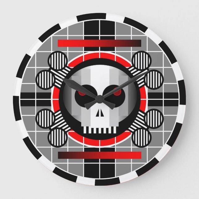 Skull TV clock round (Front)