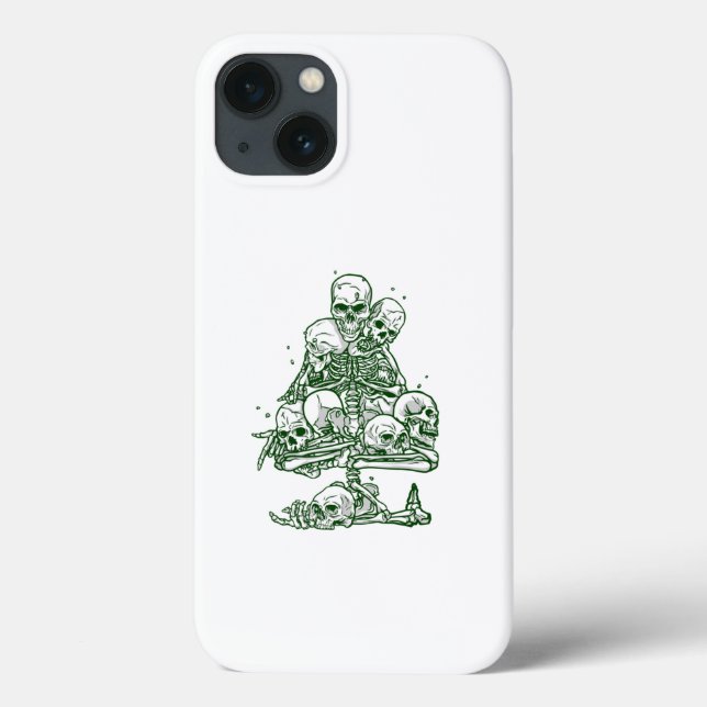 skull ugly christmas tree skeleton gothic Case-Mate iPhone case (Back)