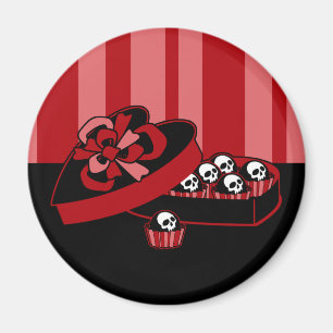 Skull Valentine Candy Magnet