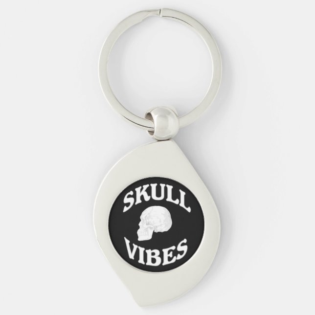 Skull vibes key ring (Front)