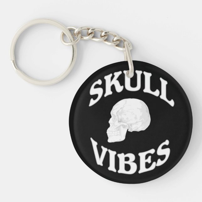 Skull vibes key ring (Front)