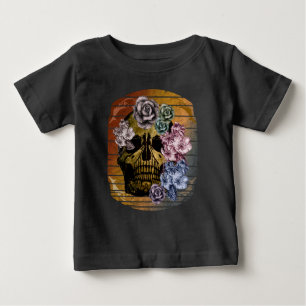 SKULL VINTAGE FLORAL BABY T-Shirt